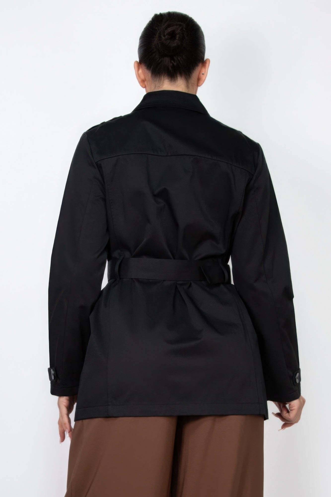 Double-breasted Notch Belted Coat - PureLove Designs LLC