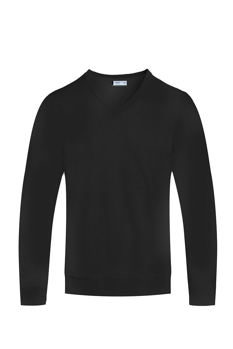 Solid Vneck Knit Pullover Sweater - PureLove Designs LLC