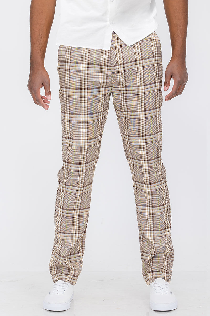 Plaid Slim Fit Trouser Pants - PureLove Designs LLC