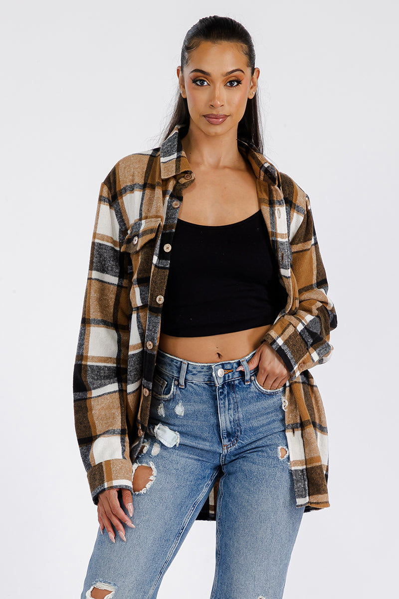 Boyfriend Oversized Soft Flannel Shacket - PureLove Designs LLC