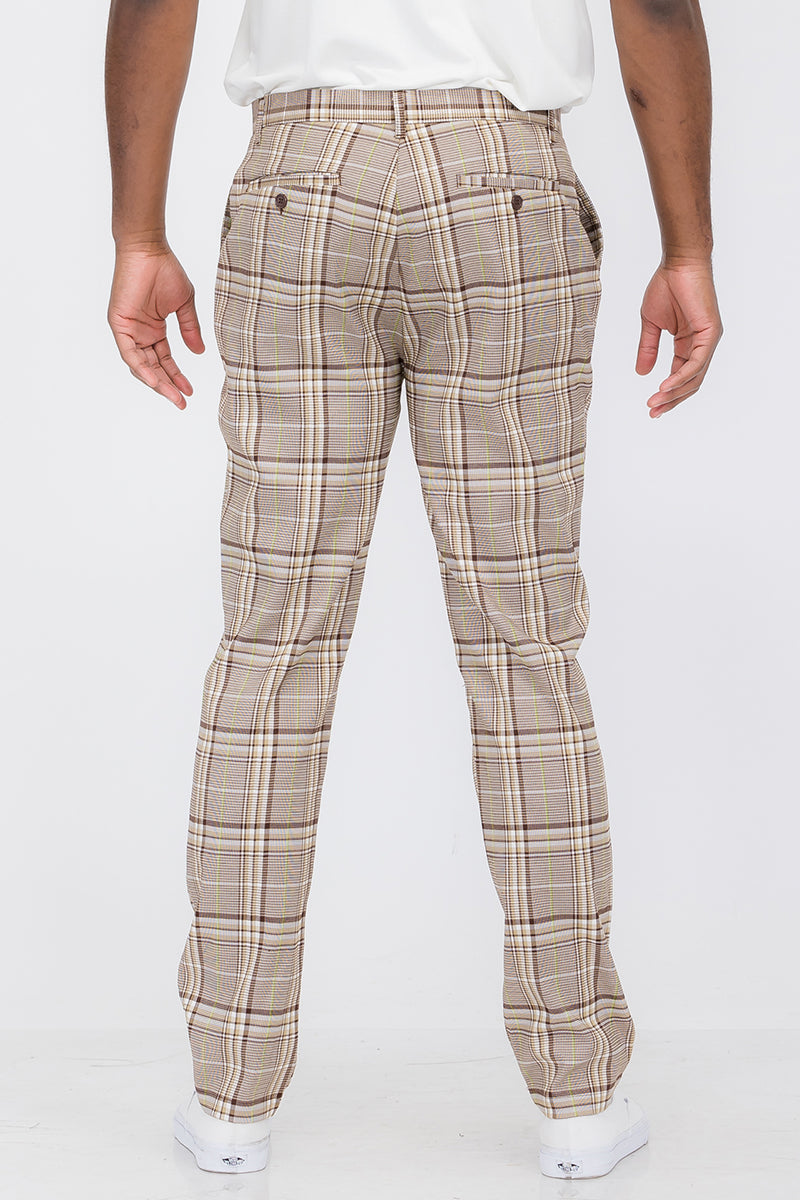 Plaid Slim Fit Trouser Pants - PureLove Designs LLC