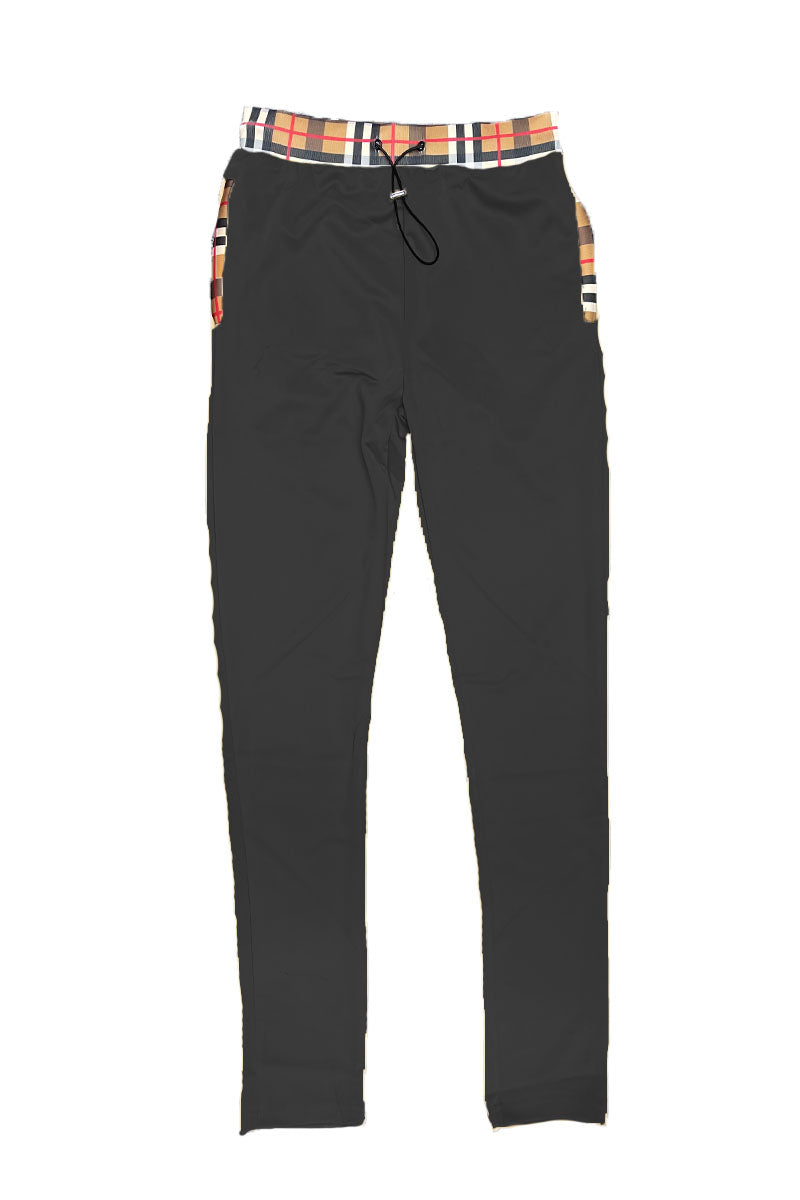 Checkered Polo and Pant Set (Black, White, Khaki, Burgundy) - PureLove Designs LLC