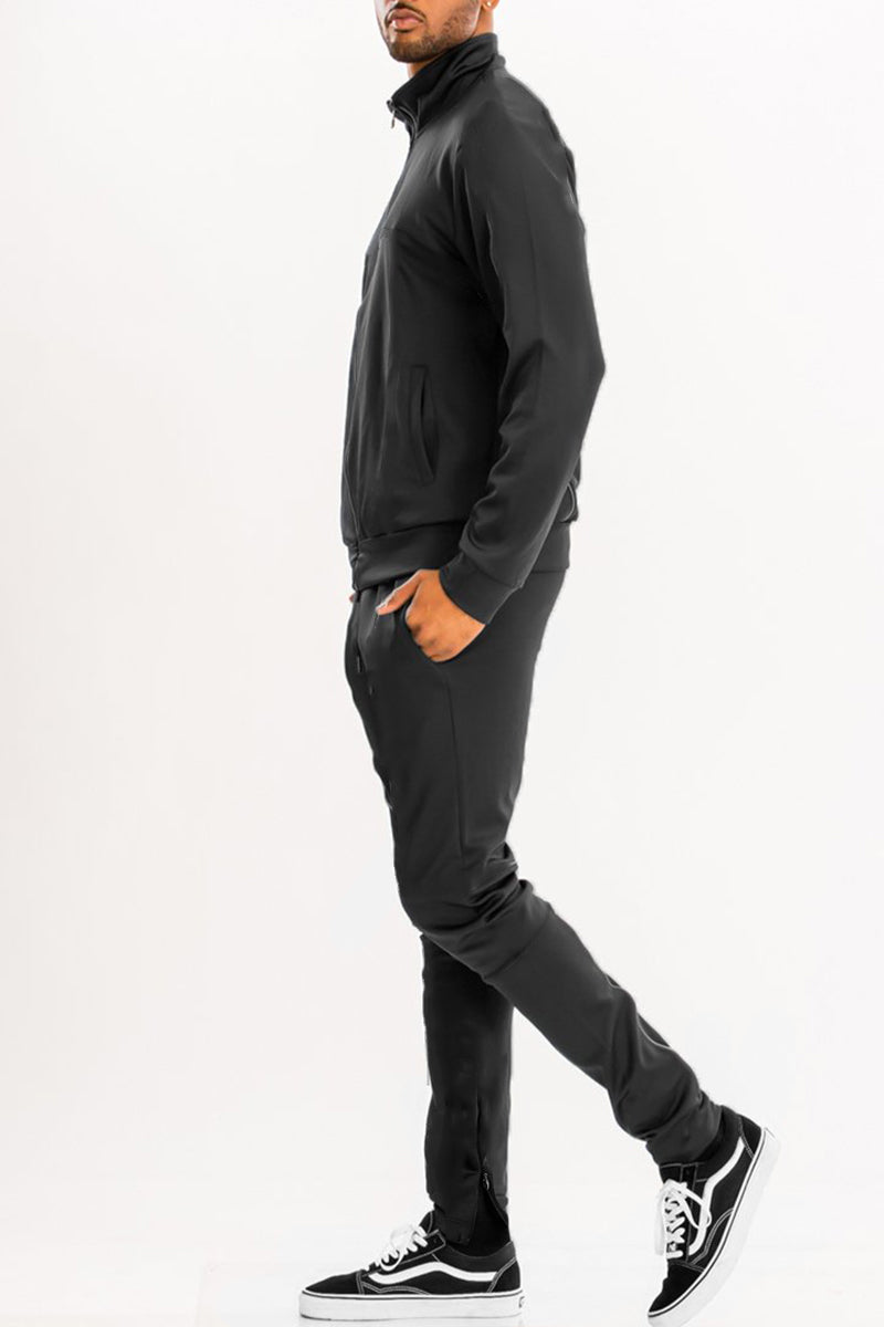 Solid Track Suit - Black - PureLove Designs LLC