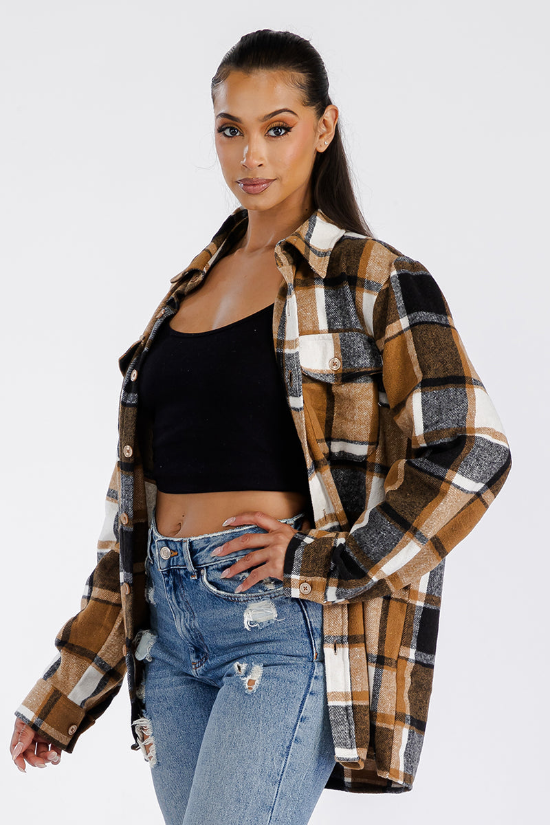 Boyfriend Oversized Soft Flannel Shacket - PureLove Designs LLC