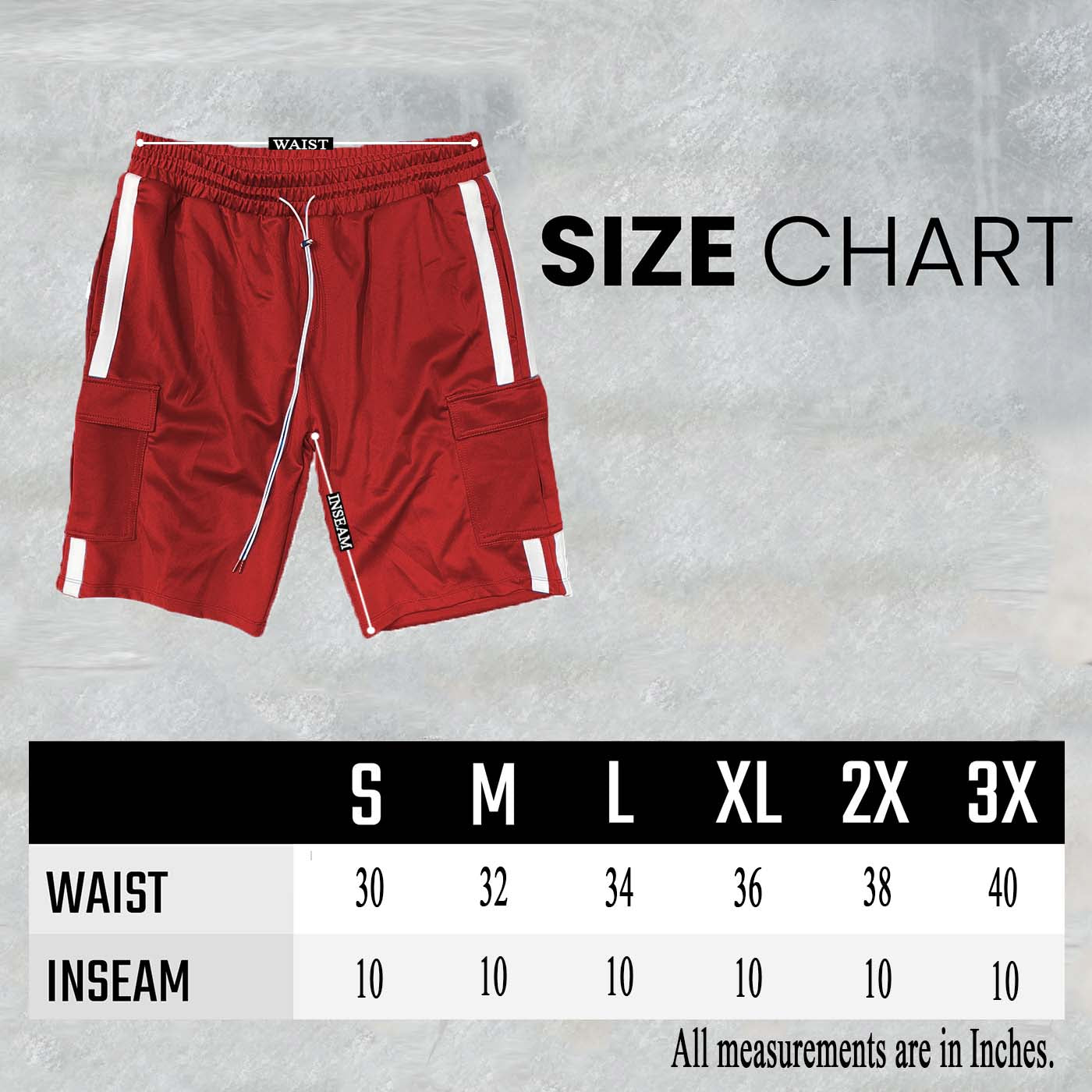 TWO STRIPE CARGO POCKET TRACK SHORTS - PureLove Designs LLC
