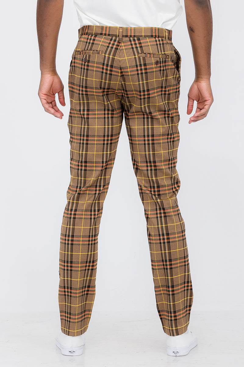 Plaid Slim Fit Trouser Pants - PureLove Designs LLC