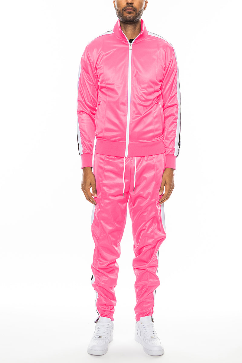 Striped Tape Front Pleat Track Suit - PureLove Designs LLC