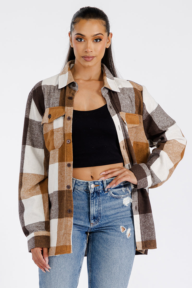 Boyfriend Oversized Soft Flannel Shacket - PureLove Designs LLC