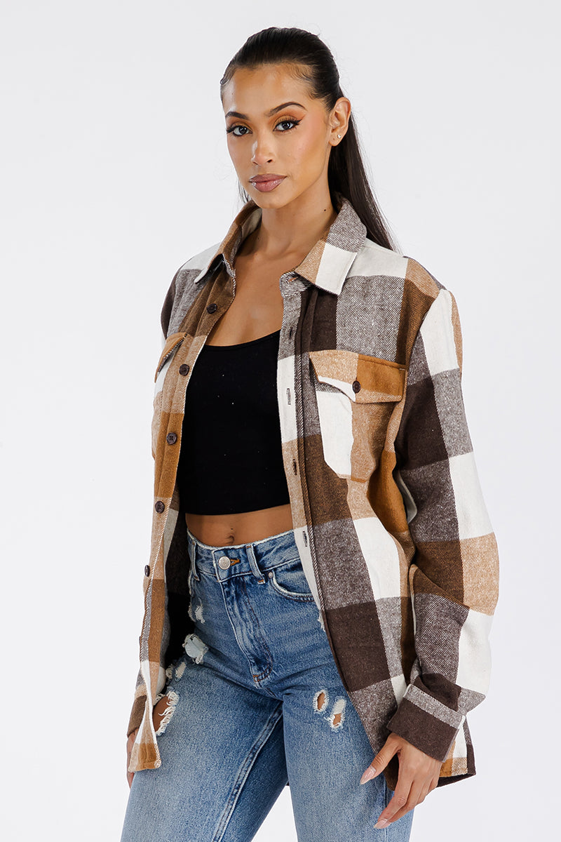 Boyfriend Oversized Soft Flannel Shacket - PureLove Designs LLC