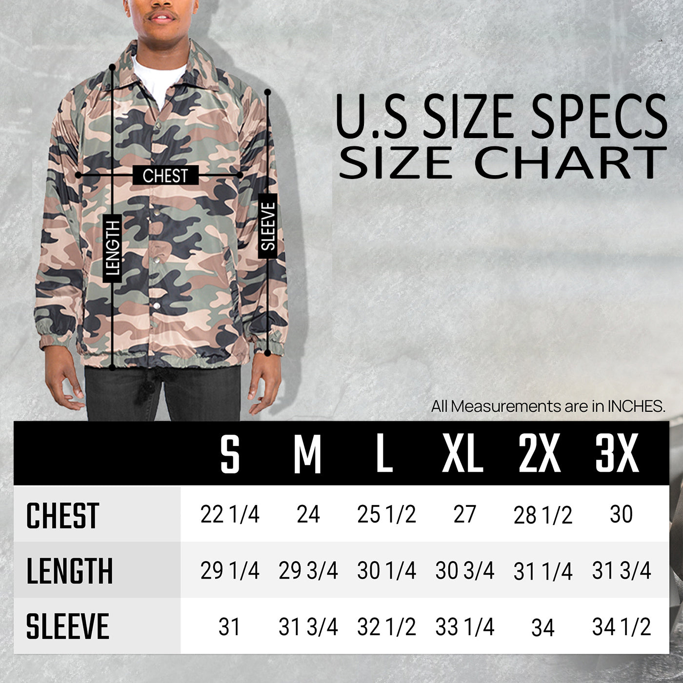 CAMO COACHS JACKET - PureLove Designs LLC