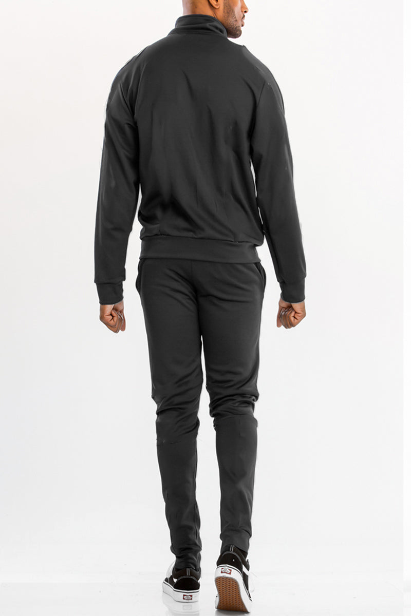 Solid Track Suit - Black - PureLove Designs LLC