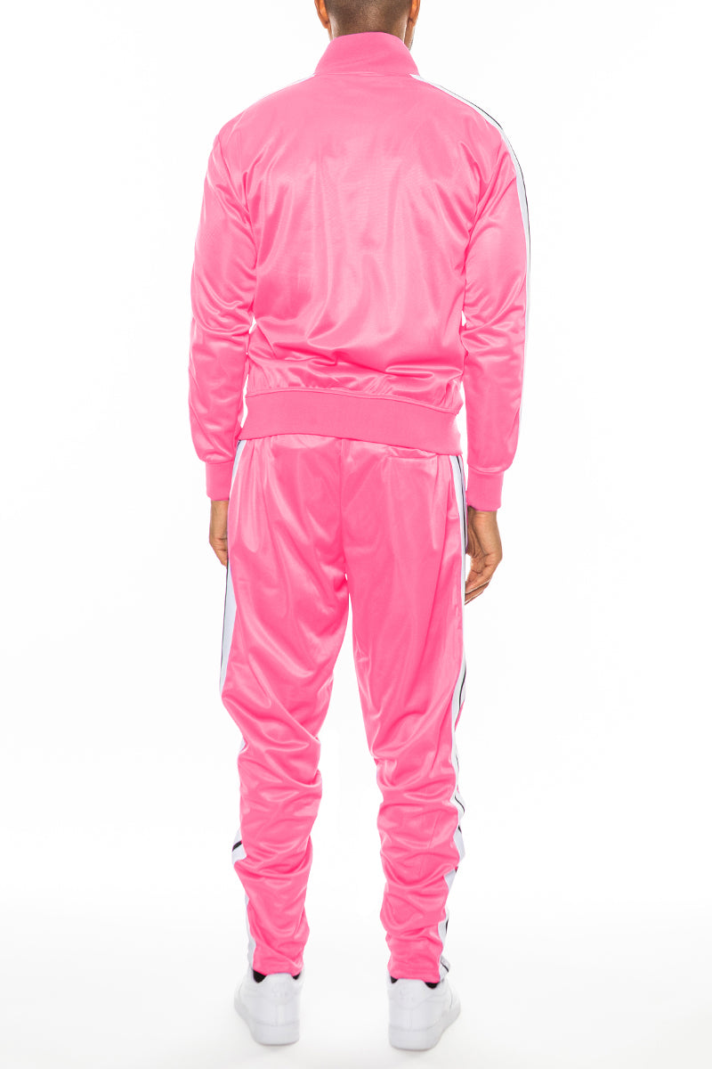 Striped Tape Front Pleat Track Suit - PureLove Designs LLC
