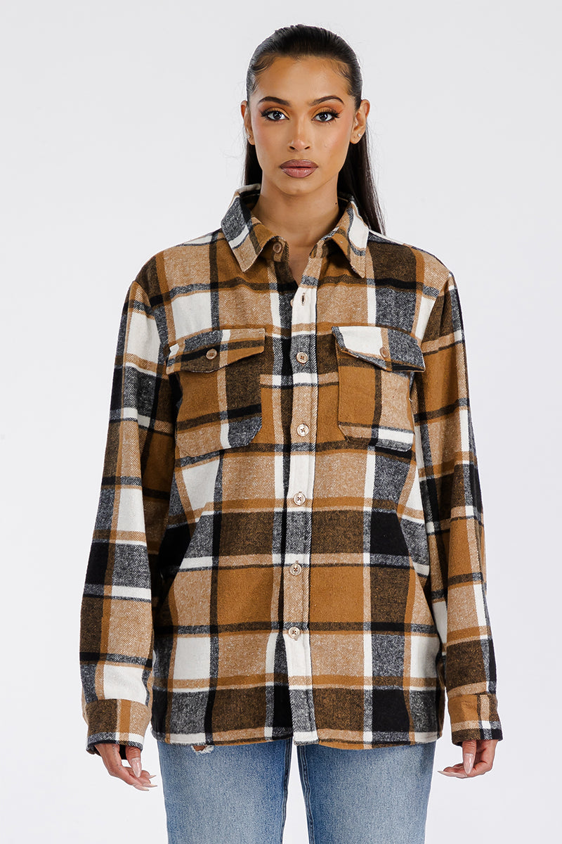 Boyfriend Oversized Soft Flannel Shacket - PureLove Designs LLC