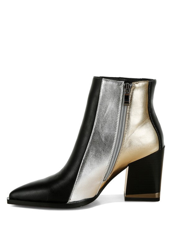 Stemon Three Tone Block Heel Boots - PureLove Designs LLC