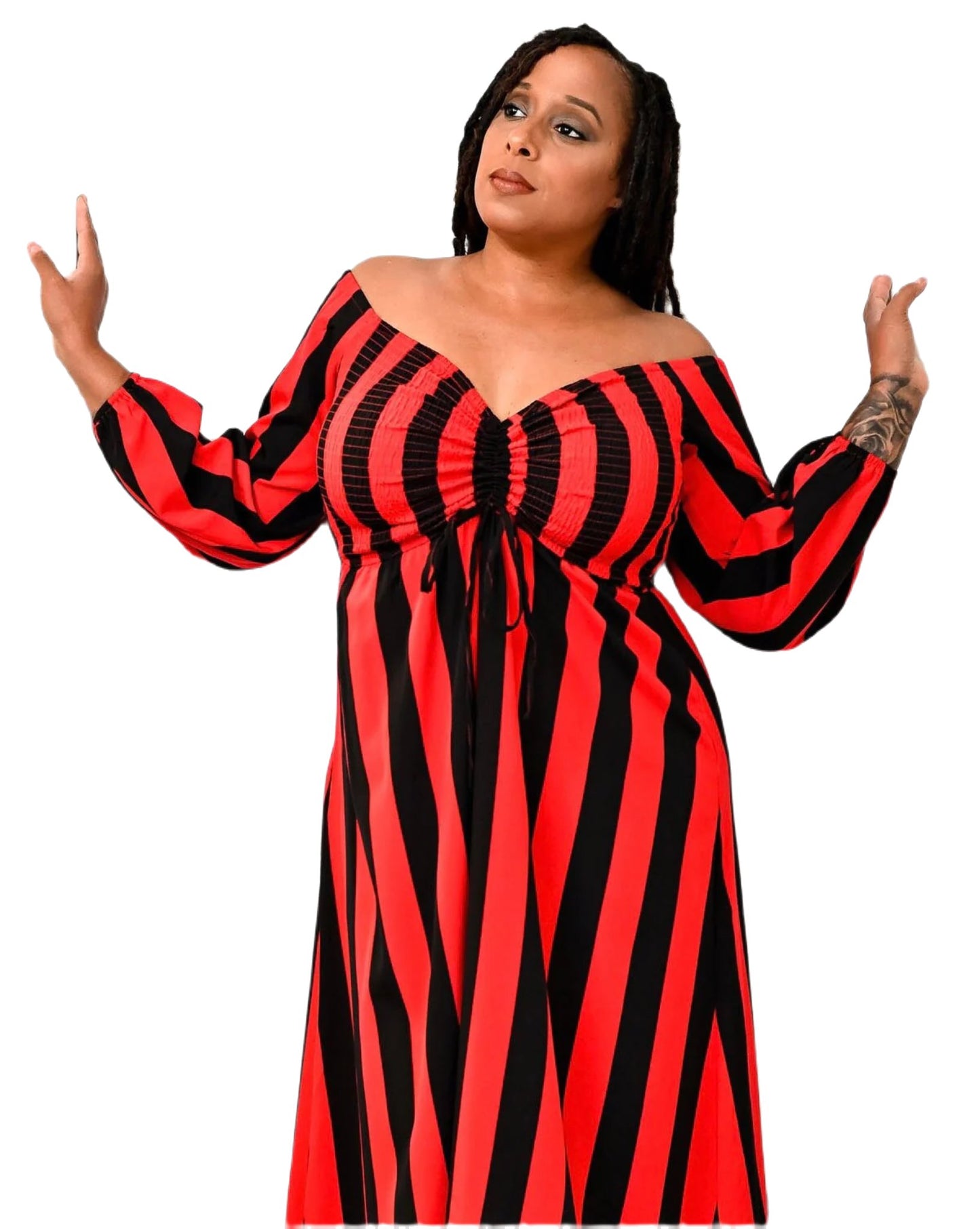 Off-the-shoulder Dress / Red Dress - PureLove Designs LLC