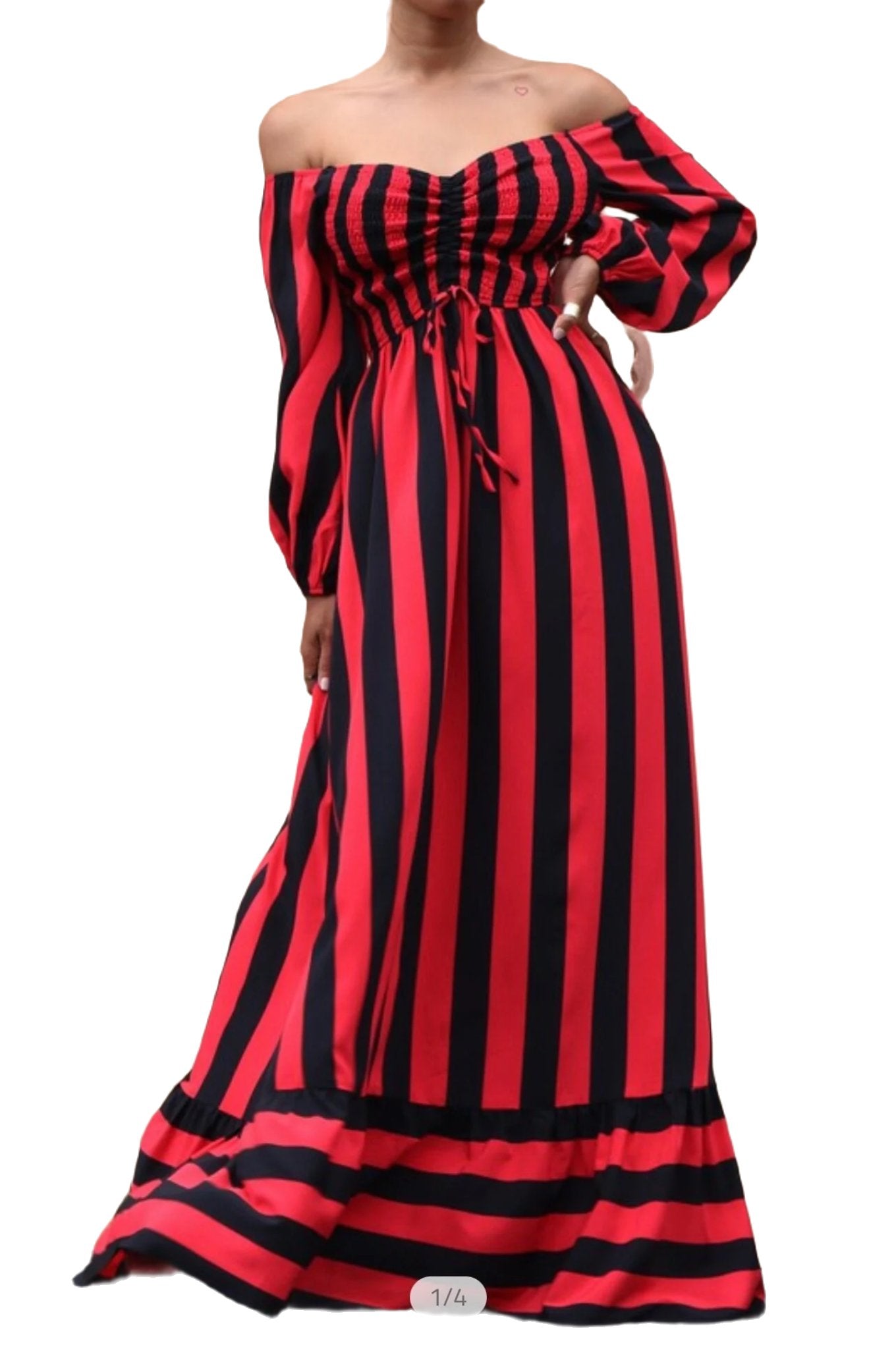 Off-the-shoulder Dress / Red Dress - PureLove Designs LLC