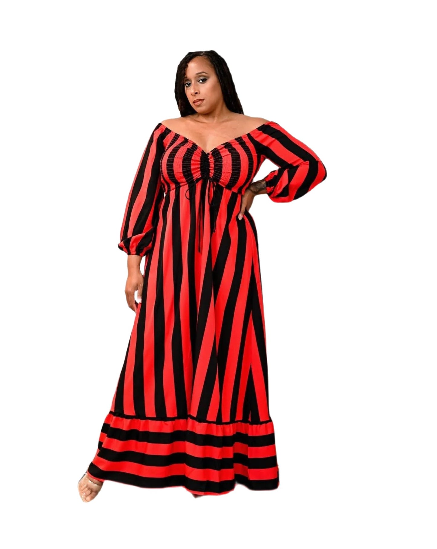 Off-the-shoulder Dress / Red Dress - PureLove Designs LLC