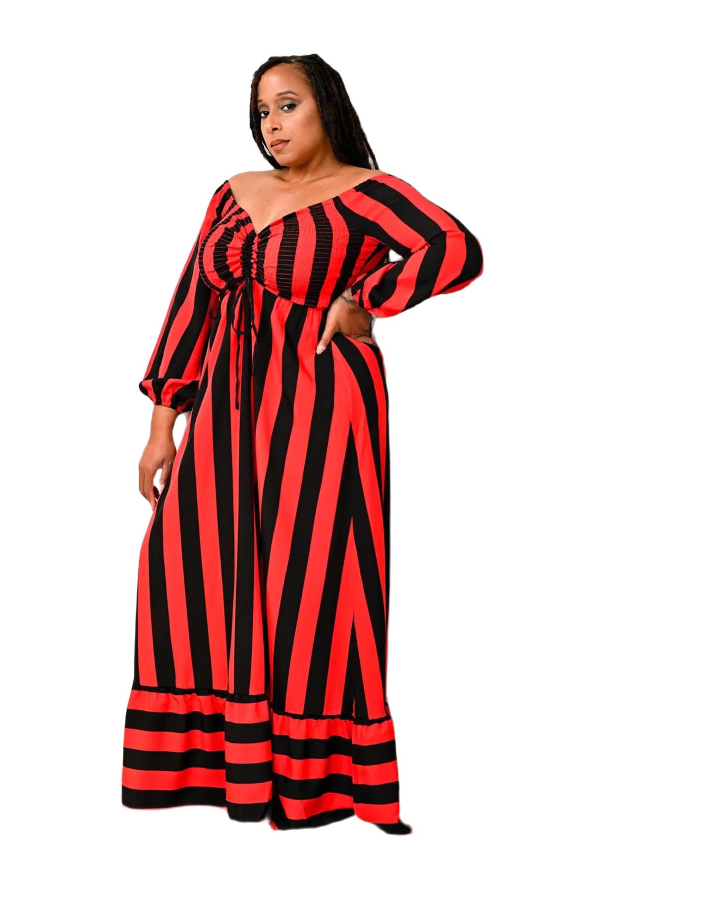 Off-the-shoulder Dress / Red Dress - PureLove Designs LLC