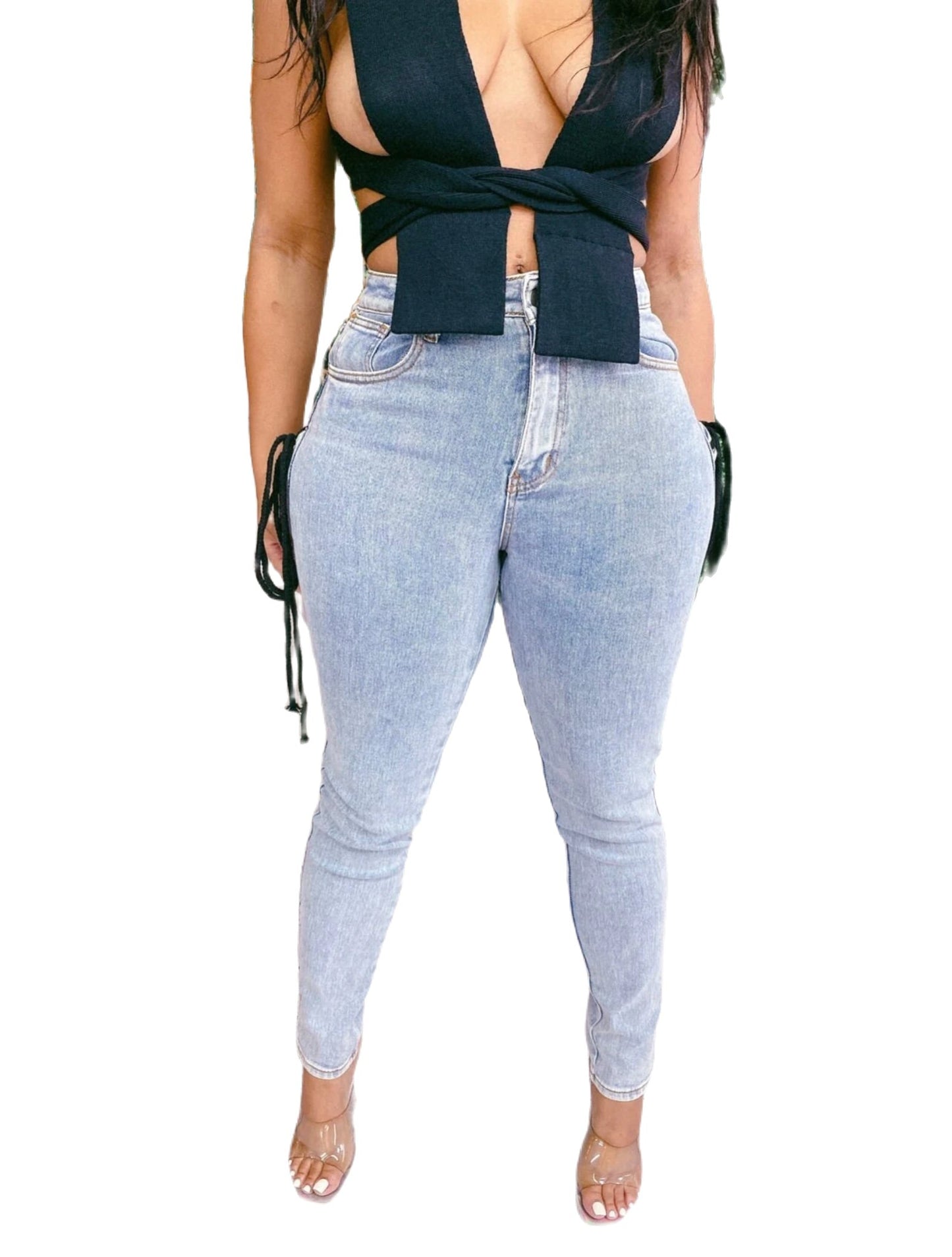 Lace Up Jeans / Stretch Jeans - PureLove Designs LLC