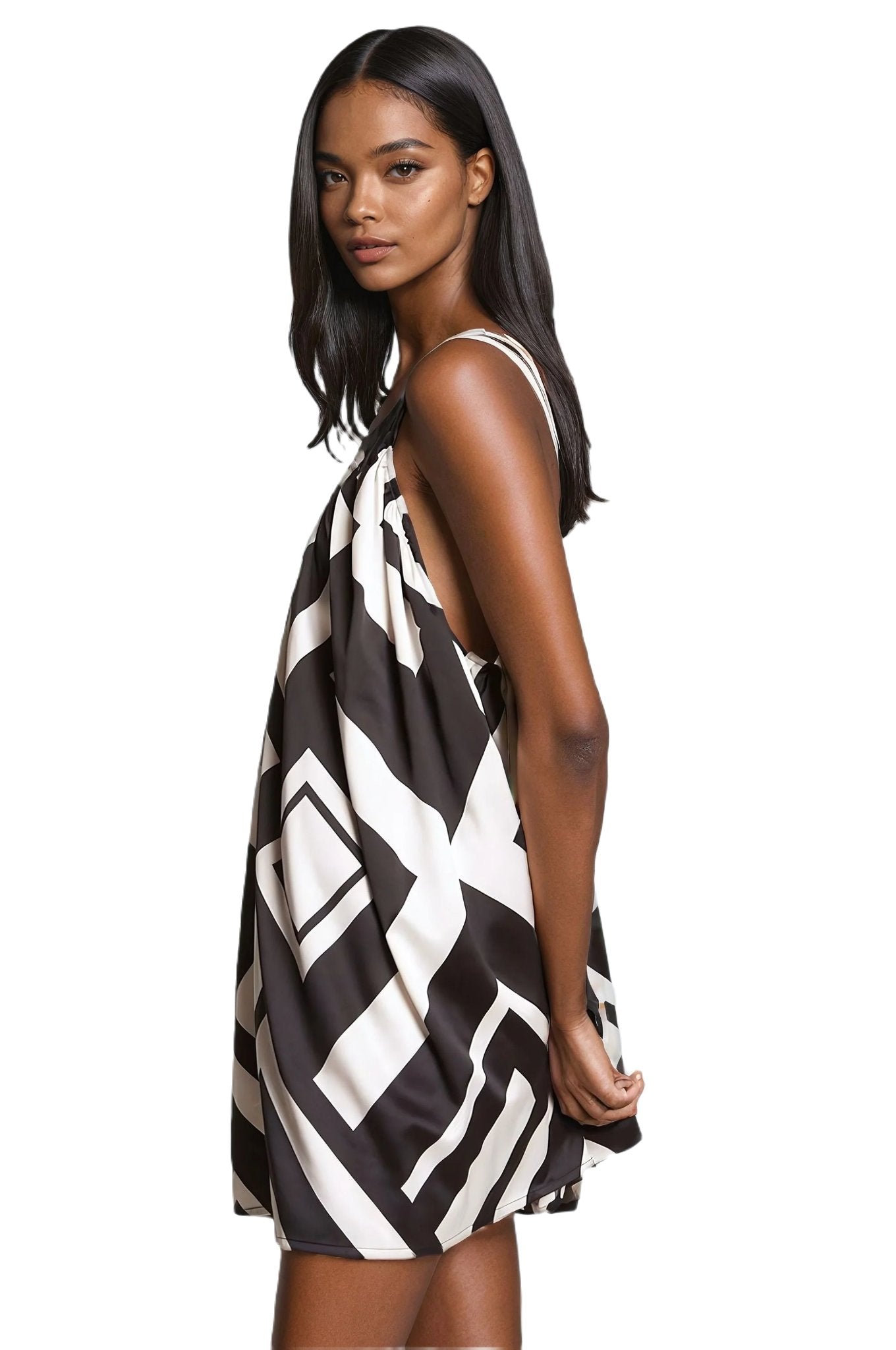Boho Romper, Black and White romper, women's jumpsuit, playsuit - PureLove Designs LLC