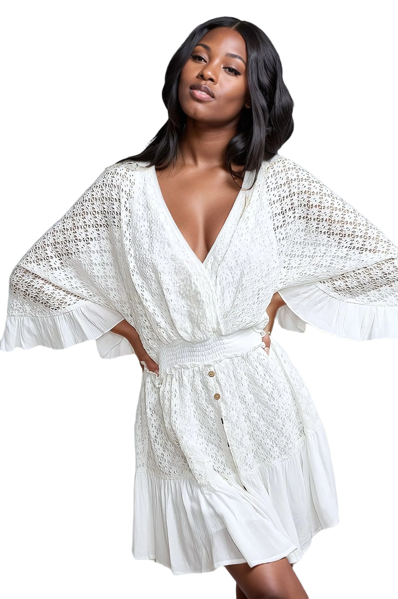 White Lace Romper, Lace Jumpsuit - PureLove Designs LLC