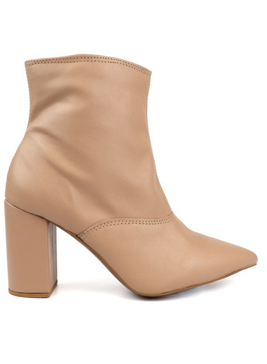 Pointed Toe Bootie with a Block Heel - PureLove Designs LLC