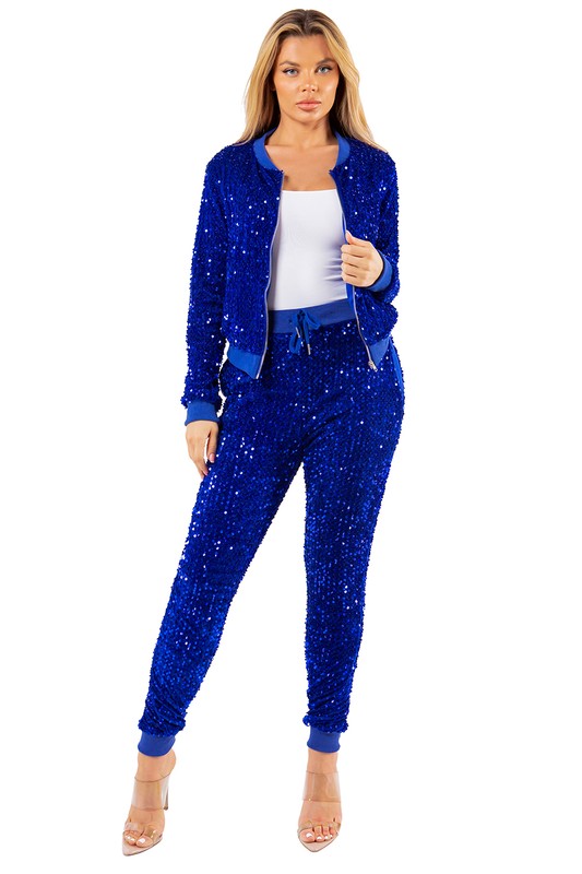 SEXY SEQUIN TWO PIECE PANT SET - PureLove Designs LLC