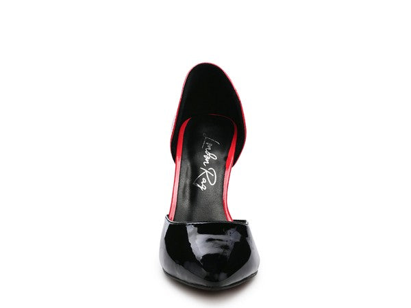 Candy Cane Patent Pu Slip On Stiletto Heels - PureLove Designs LLC