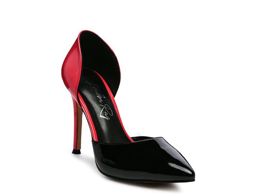 Candy Cane Patent Pu Slip On Stiletto Heels - PureLove Designs LLC