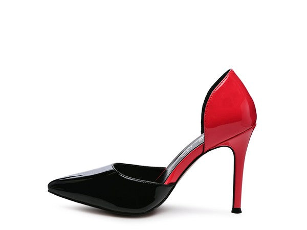 Candy Cane Patent Pu Slip On Stiletto Heels - PureLove Designs LLC