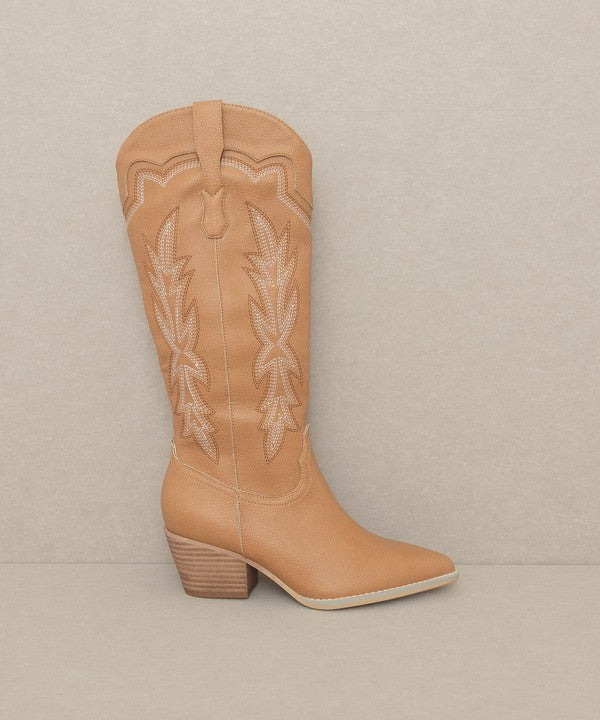 Oasis Society Ainsley - Embroidered Cowboy Boot - PureLove Designs LLC