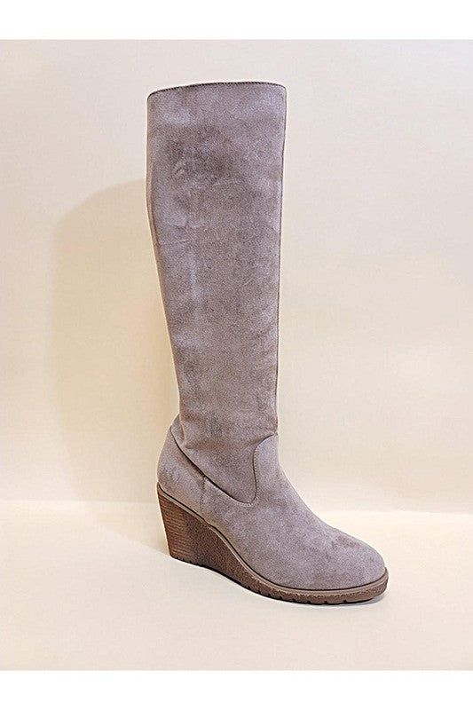 NAVAEH-WEDGES KNEE HIGH BOOTS - PureLove Designs LLC