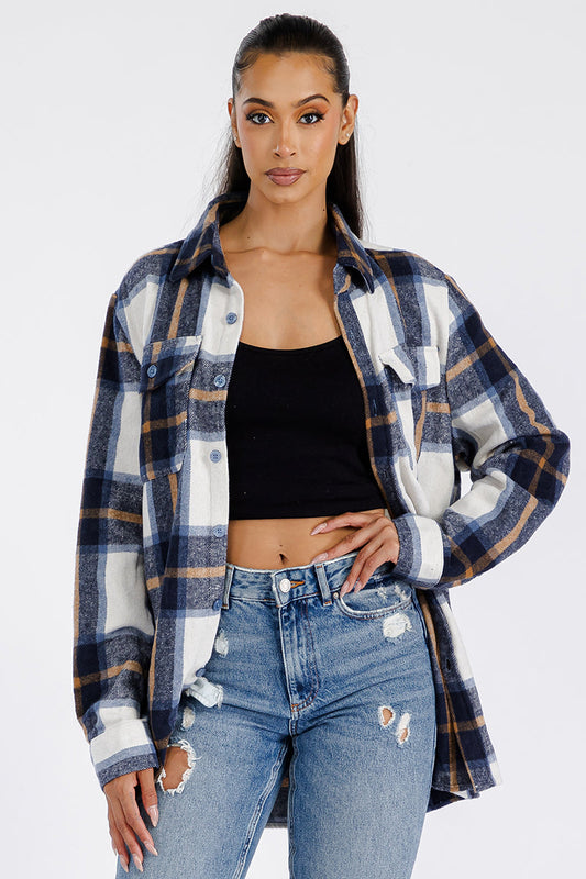 Boyfriend Oversized Soft Flannel Shacket - PureLove Designs LLC