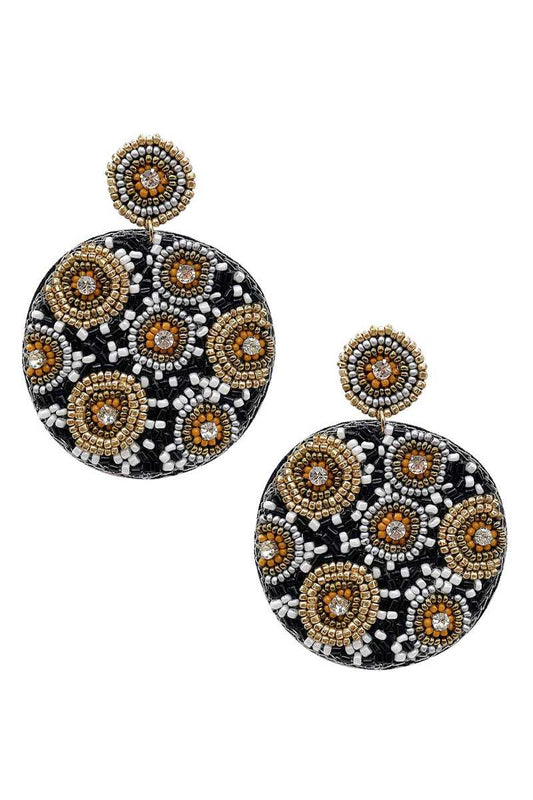 Seed Bead Round Dangle Earring - PureLove Designs LLC
