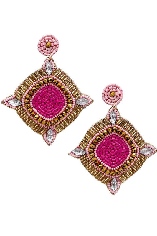 Seed Crystal Bead Dangle Earring - PureLove Designs LLC