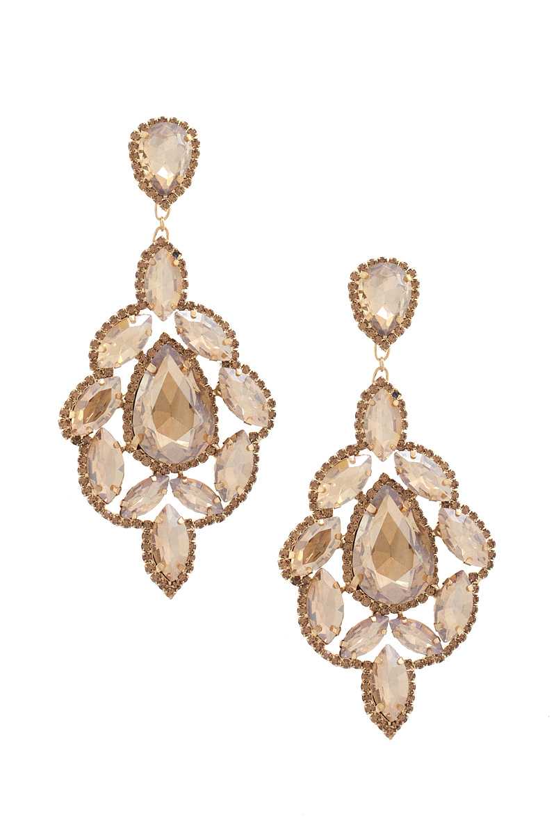 Teardrop Rhinestone Dangle Earring - PureLove Designs LLC