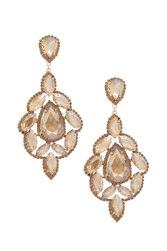 Teardrop Rhinestone Dangle Earring - PureLove Designs LLC