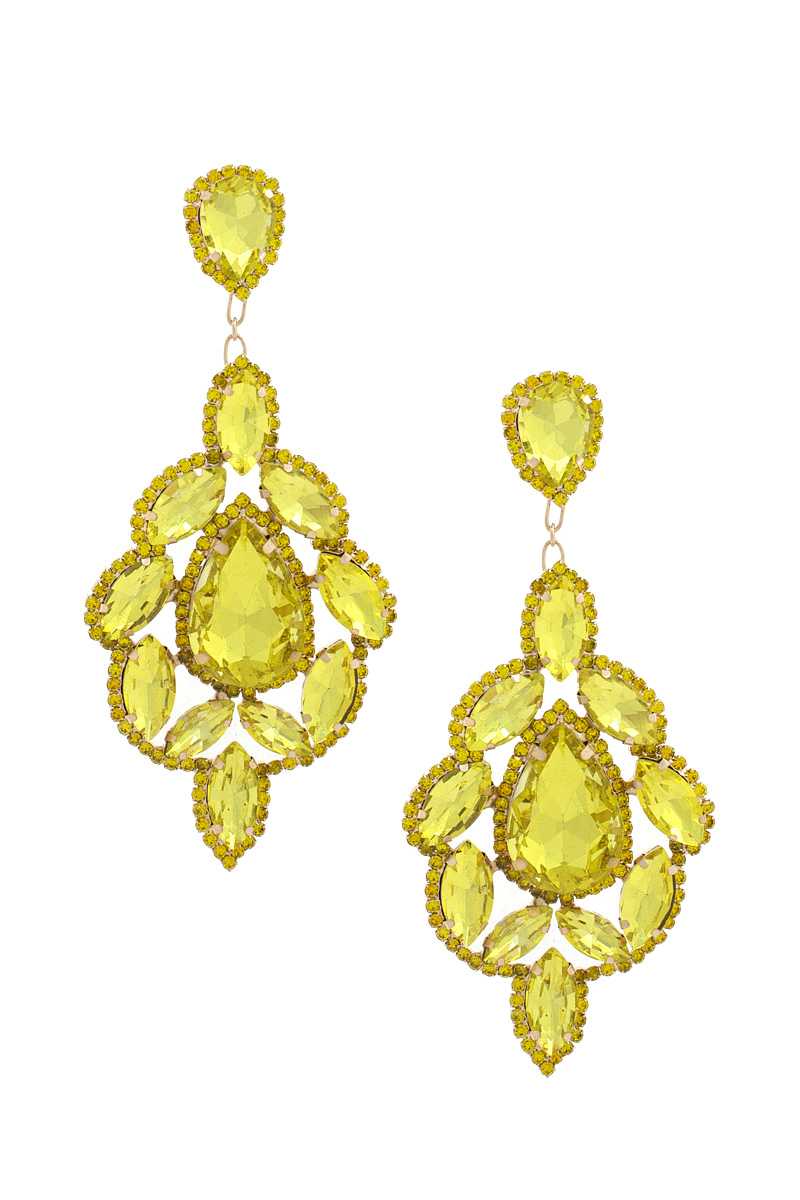 Teardrop Rhinestone Dangle Earring - PureLove Designs LLC