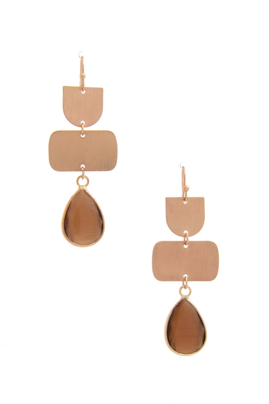 Teardrop Gem Multi Shape Dangle Earring - PureLove Designs LLC