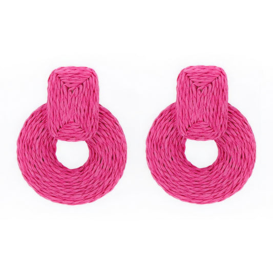 Rnd Col Raffia Wrap Earring - PureLove Designs LLC
