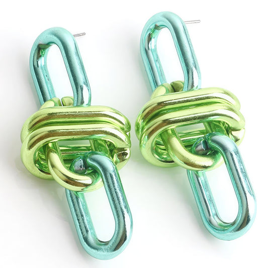 Color Metal Oval Link Earring - PureLove Designs LLC