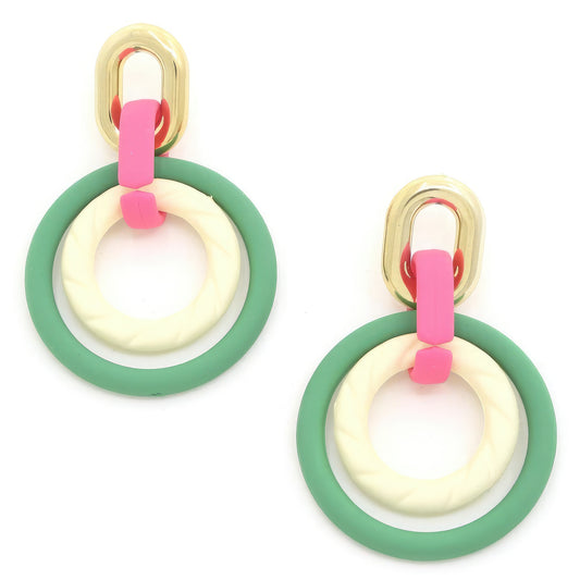Smooth Texture Round Dangle Earring - PureLove Designs LLC
