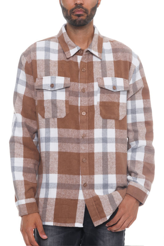 Men's Checkered Soft Flannel Shacket - PureLove Designs LLC