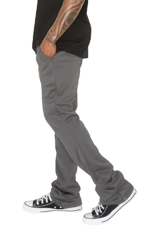 Solid Flare Stacked Track Pants - PureLove Designs LLC