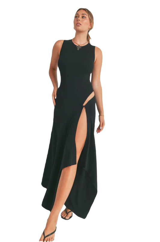 Maxi Dress With Slit - PureLove Designs LLC