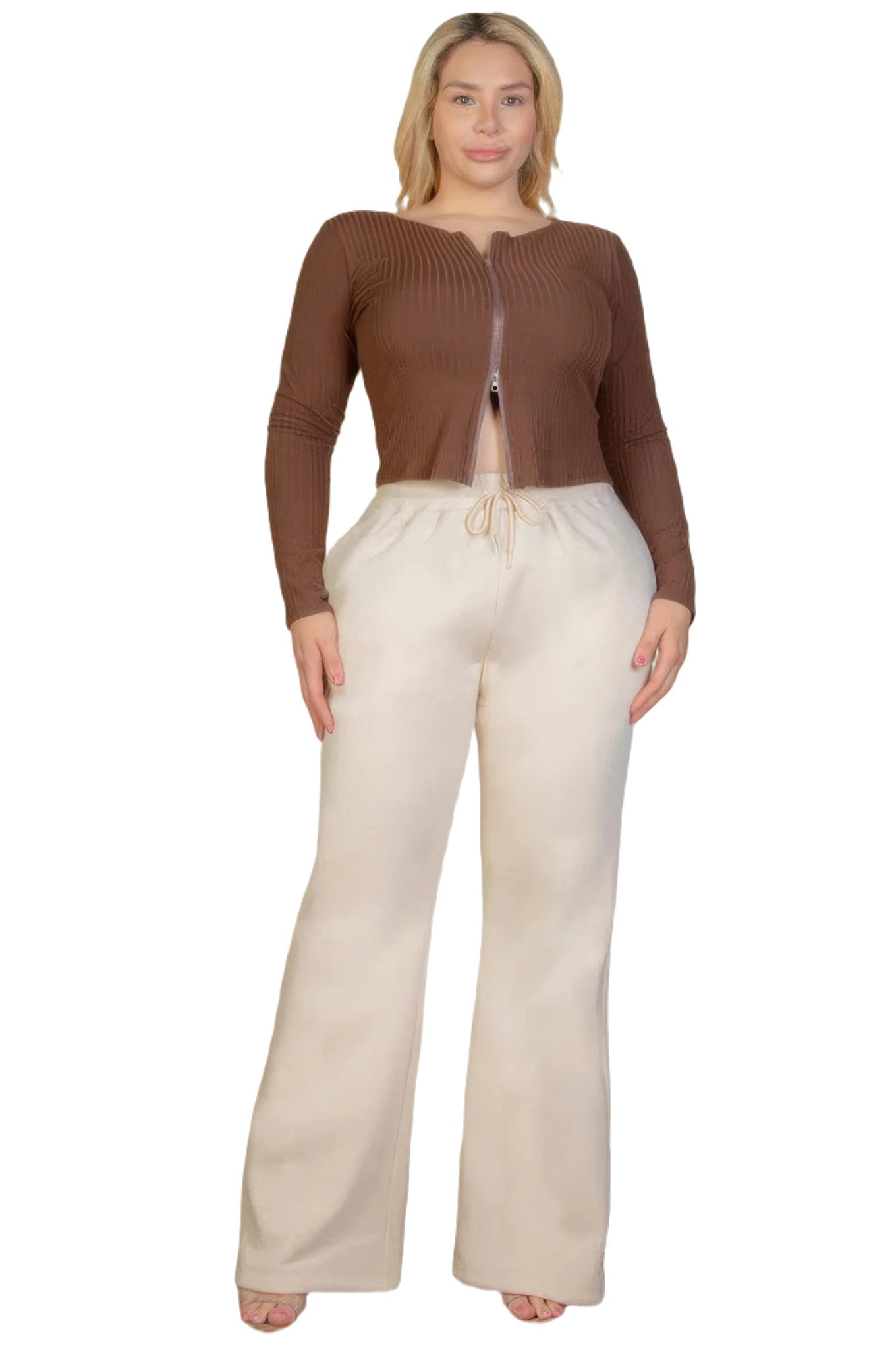 Plus Size Drawstring Waist Slant Pocket Sweatpants - PureLove Designs LLC