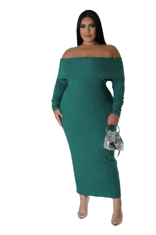 Off Shoulders Stretch Dress - PureLove Designs LLC