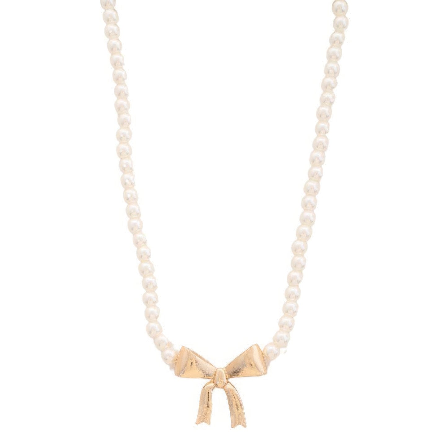 Pearl Ribbon Bow Pendant Necklace - PureLove Designs LLC