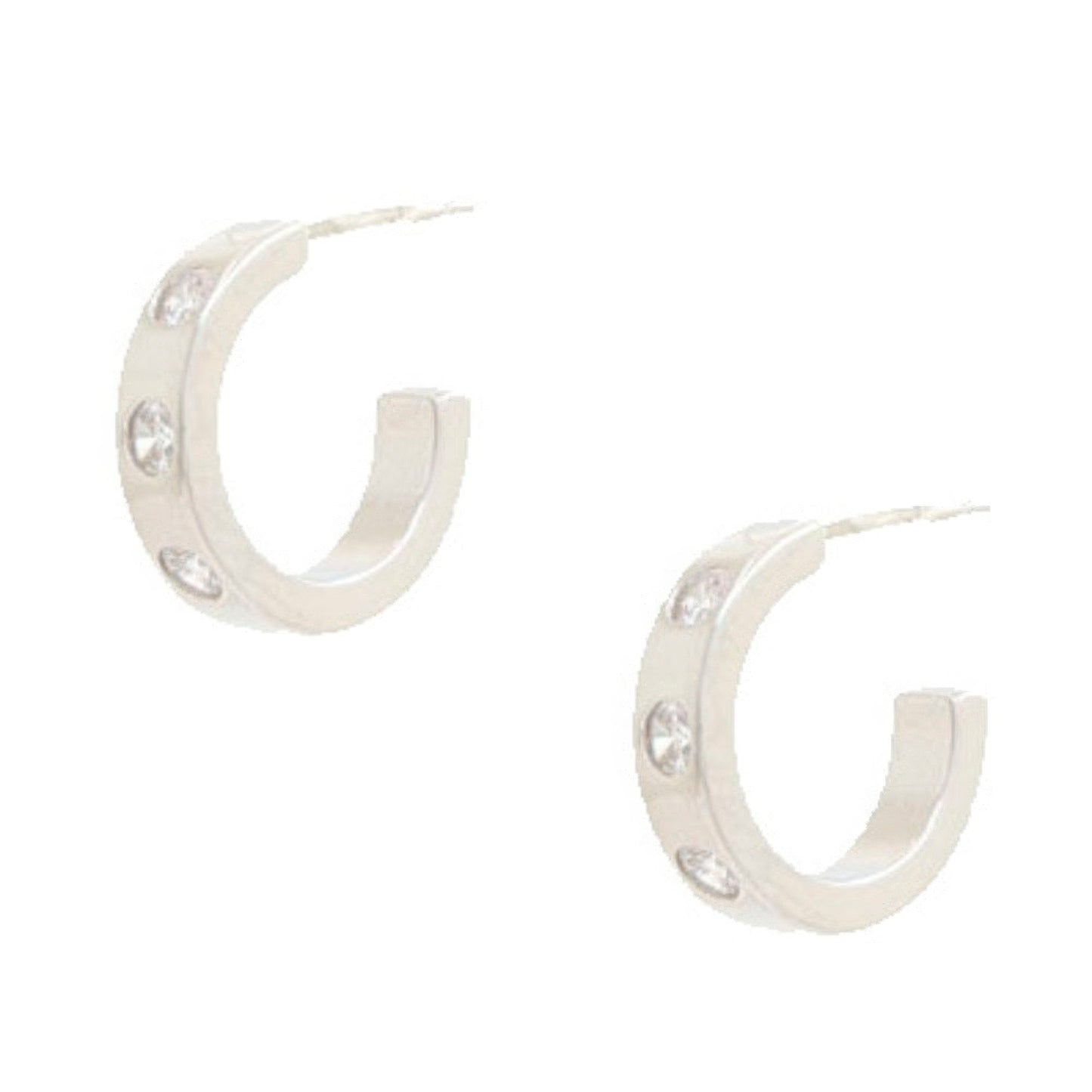 14k Rhinestone Hoop Gold Dipped Earring - PureLove Designs LLC