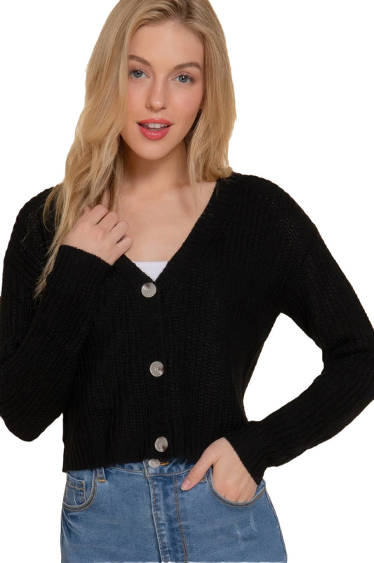 Long slv v-neck sweater cardigan - PureLove Designs LLC